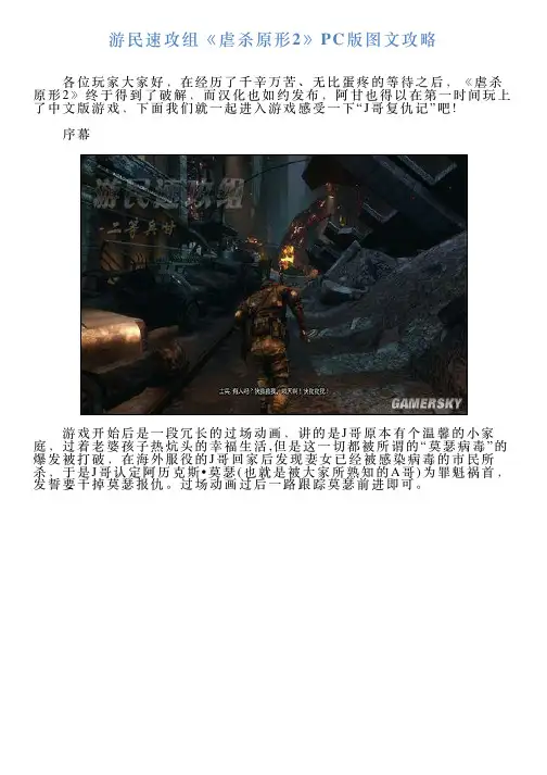 游民速攻组《虐杀原形2》PC版图文攻略