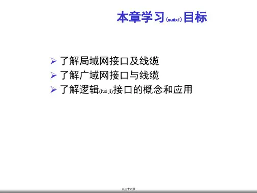 常见网络接口与线缆