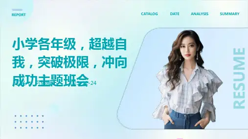 小学各年级, 超越自我,突破极限,冲向成功,主题班会ppt