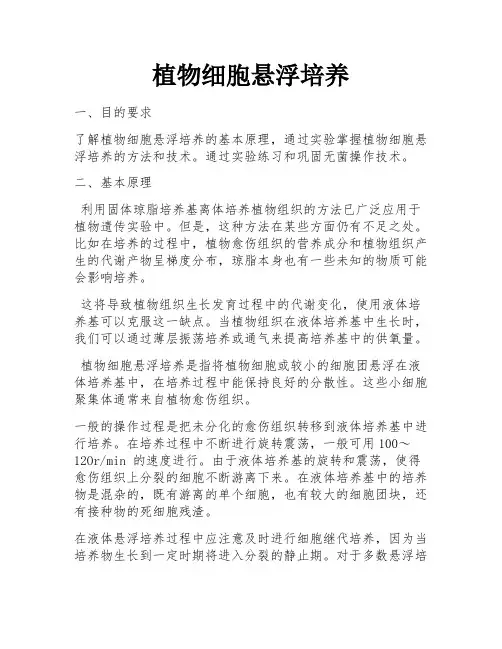 植物细胞悬浮培养 