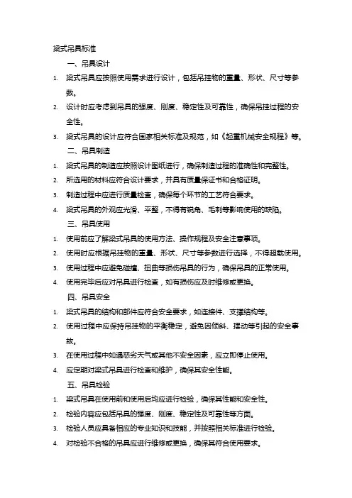 梁式吊具标准