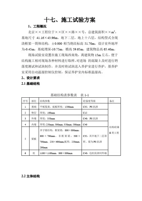 施工试验方案