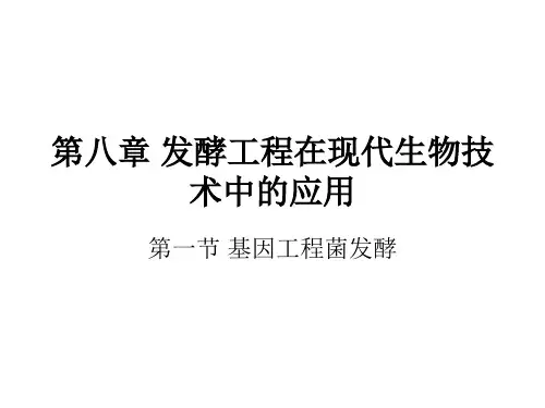 基因工程菌发酵