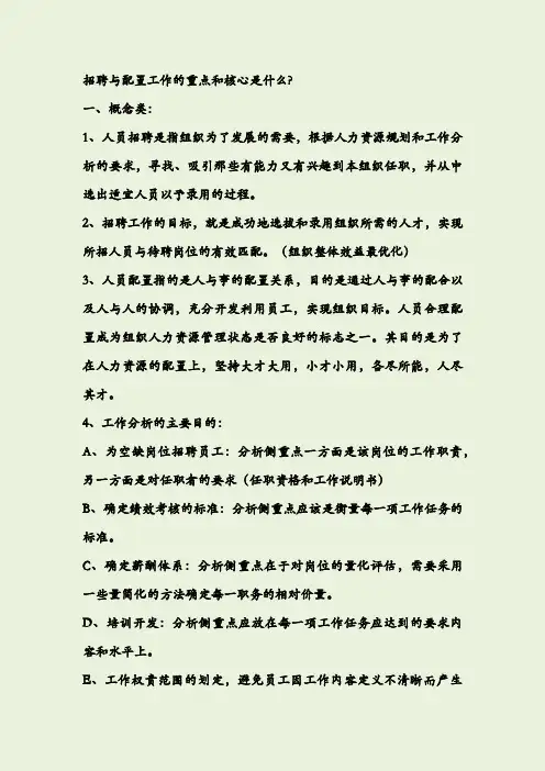 招聘与配置方案