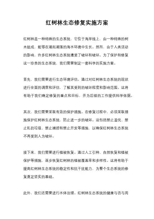 红树林生态修复实施方案