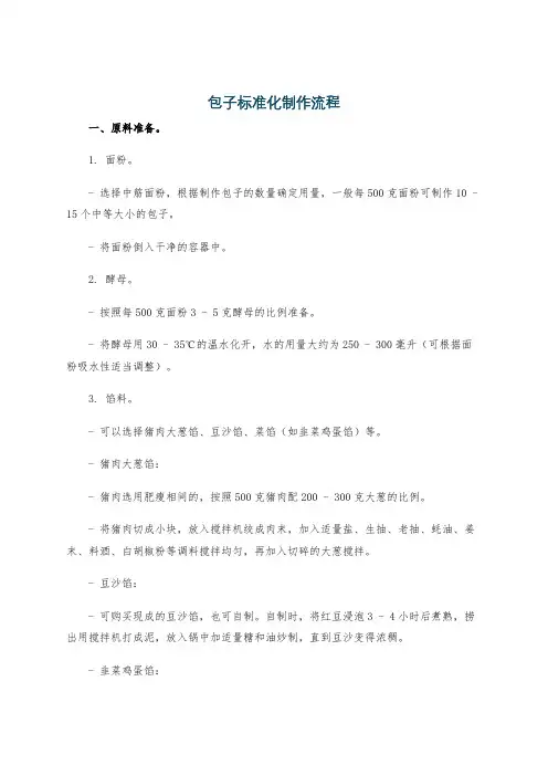包子标准化制作流程