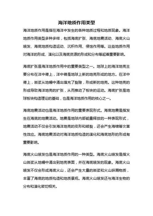 海洋地质作用类型