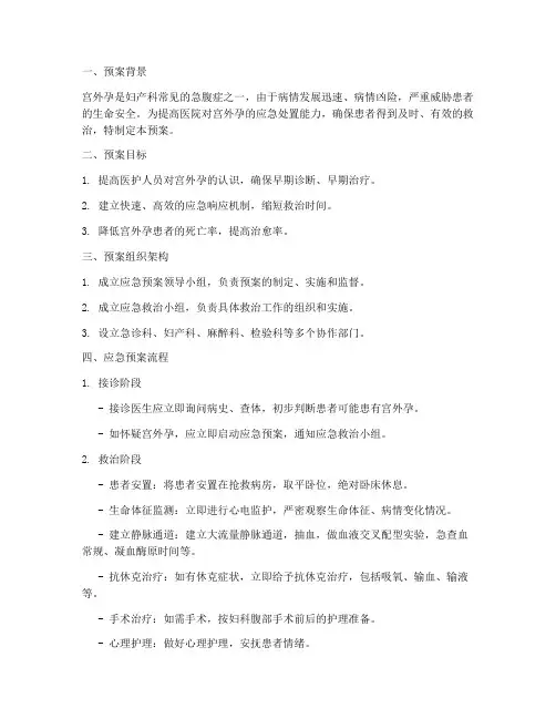 急腹症应急预案宫外孕