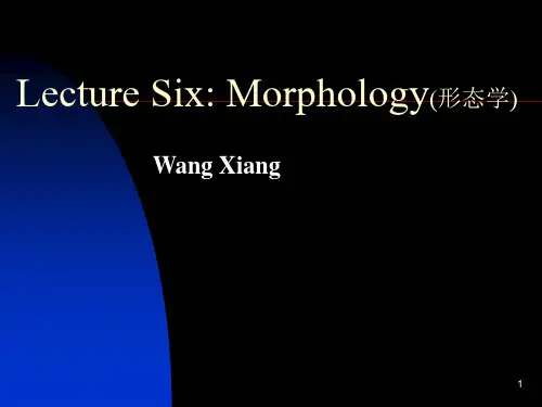 Lecture6 Morphology 语言学导论