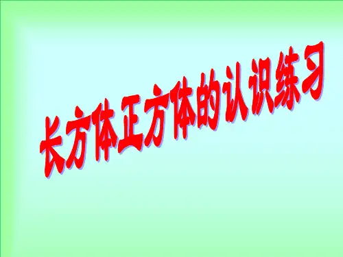 五年级下册数学课件长方体和正方体的认识练习人教版