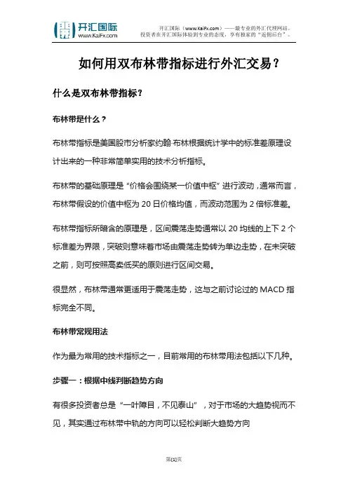 如何用双布林带指标进行外汇交易？
