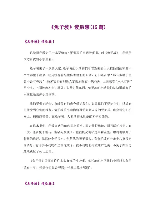 《兔子坡》读后感(15篇)