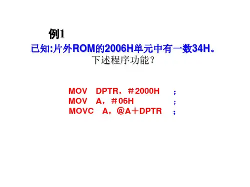 单片机原理与应用第3章练习