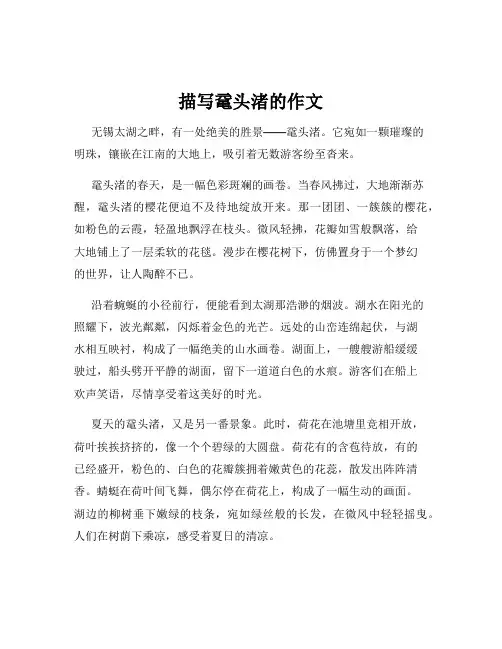 描写鼋头渚的作文