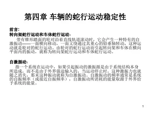 第四章 车辆的蛇行运动稳定性