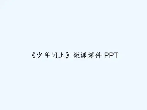 《少年闰土》微课课件 PPT