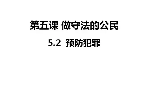 5.2预防犯罪课件(25张幻灯片)
