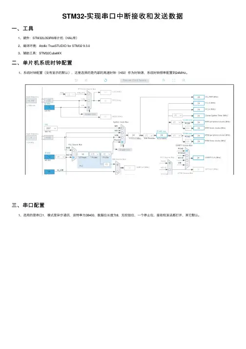 STM32-实现串口中断接收和发送数据