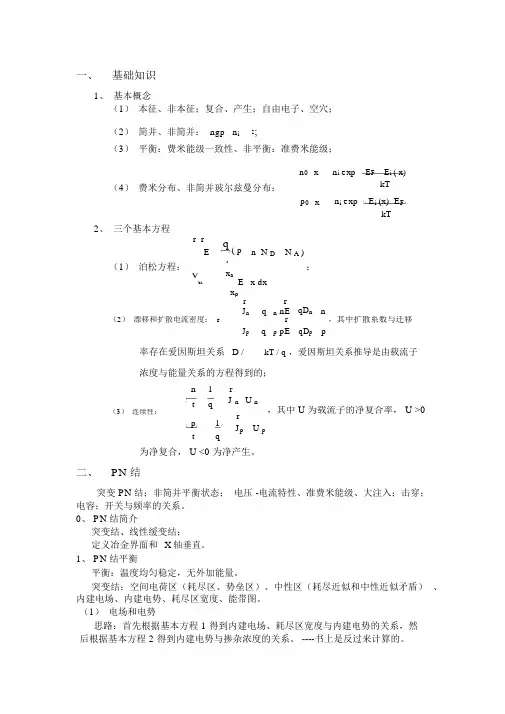 北理工微电子器件复习资料1综述