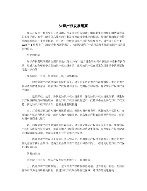 知识产权发展纲要