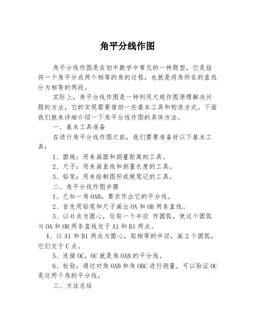 角平分线作图