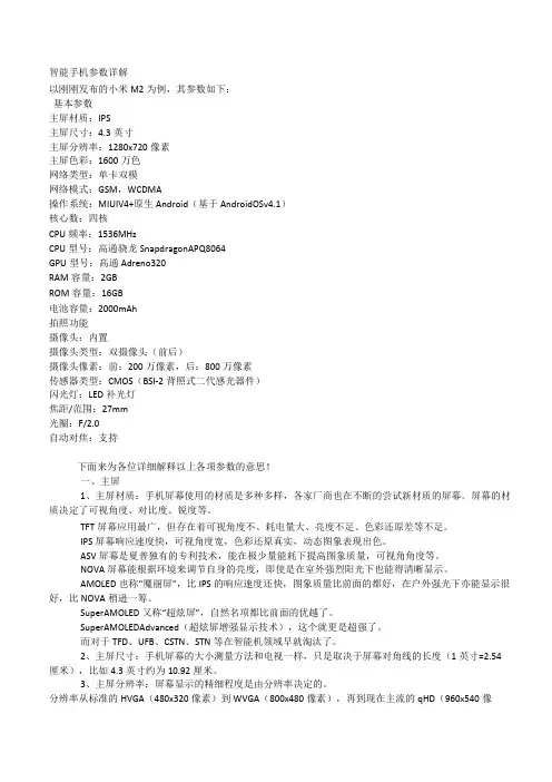 智能手机参数详解