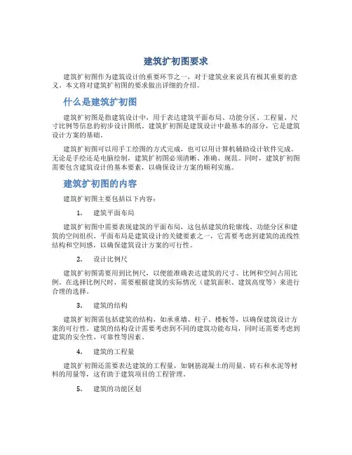 建筑扩初图要求