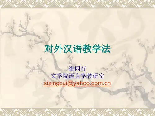 华中师范大学对外汉语教学法课件