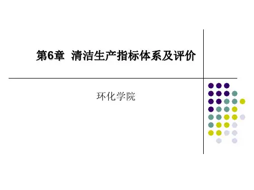 6清洁生产指标体系及评价