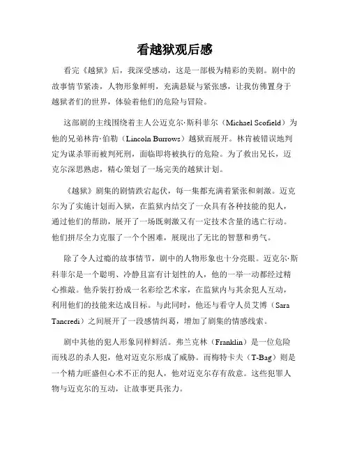 看越狱观后感