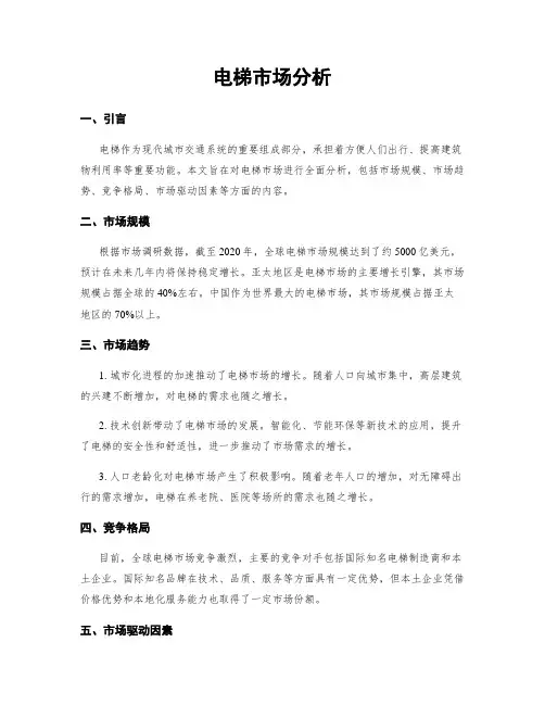 电梯市场分析