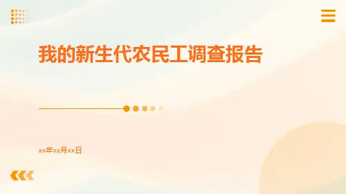 我的新生代农民工调查报告