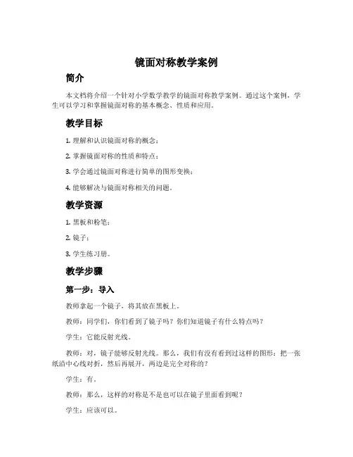 镜面对称教学案例