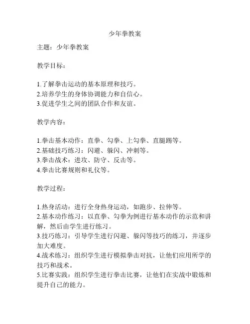 少年拳教案