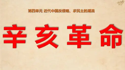 人教版必修1 历史：第13课 辛亥革命  课件(25张PPT)