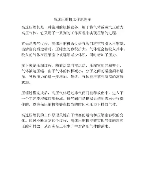 高速压缩机工作原理车