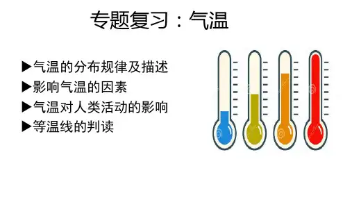 2025届高三地理一轮复习课件：影响气温的因素