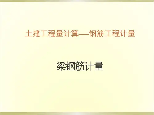 钢筋(第三章)梁钢筋的计算