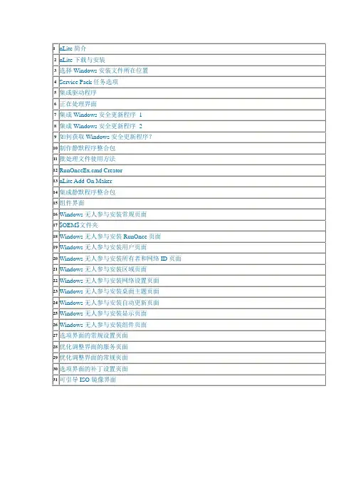 nlite中文版使用教程