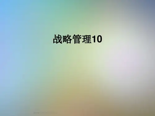 战略管理10
