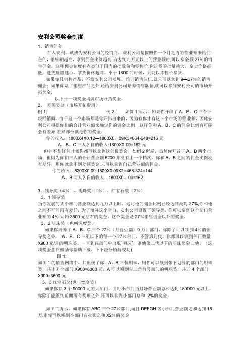 安利公司奖金制度