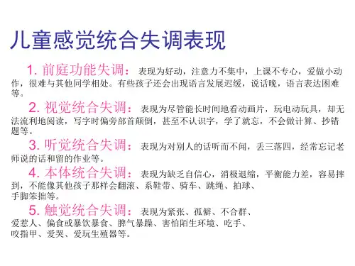 感觉统合训练方案PPT课件