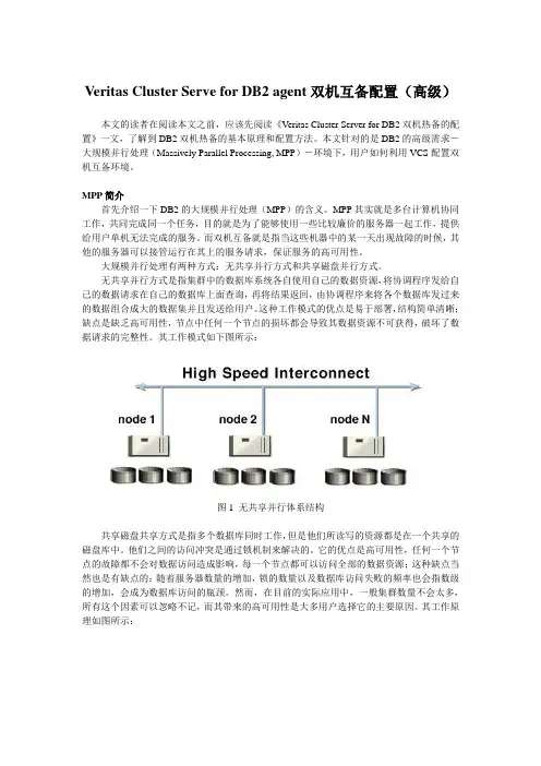 Veritas Cluster Server for DB2双机热备的配置-高级