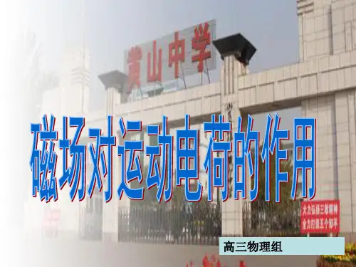 磁场对运动电荷的作用
