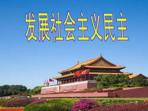 发展社会主义民主政治