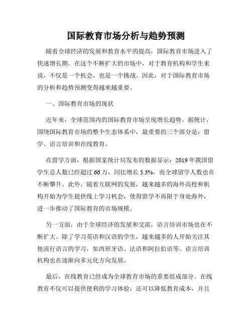 国际教育市场分析与趋势预测