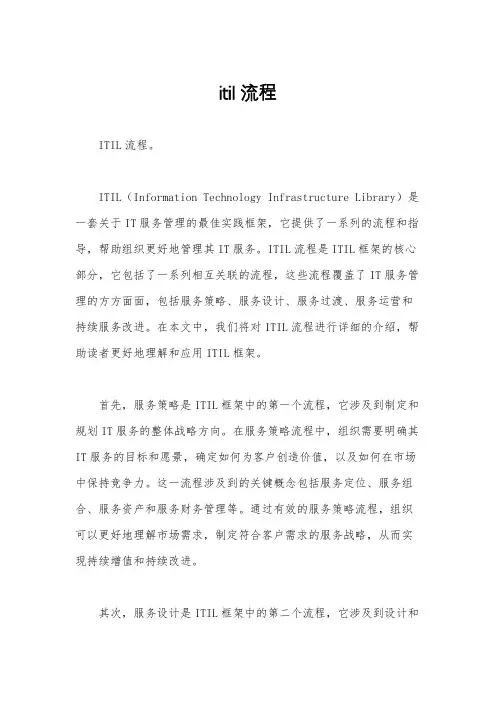 itil流程