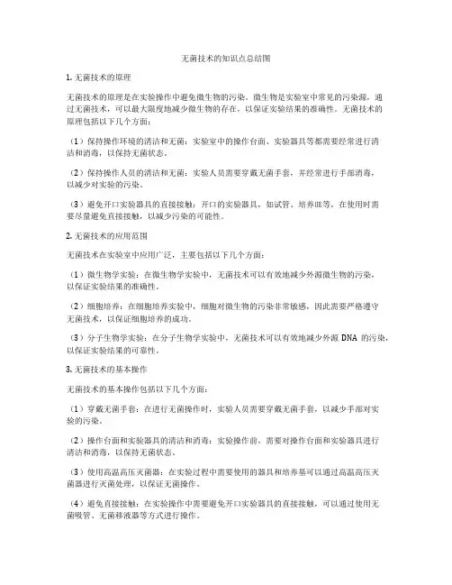 无菌技术的知识点总结图