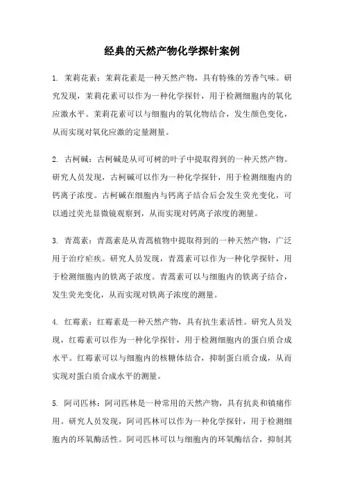 经典的天然产物化学探针案例