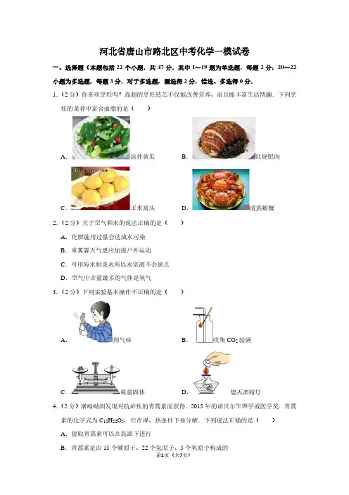 河北省唐山市路北区中考化学一模试卷 (3)